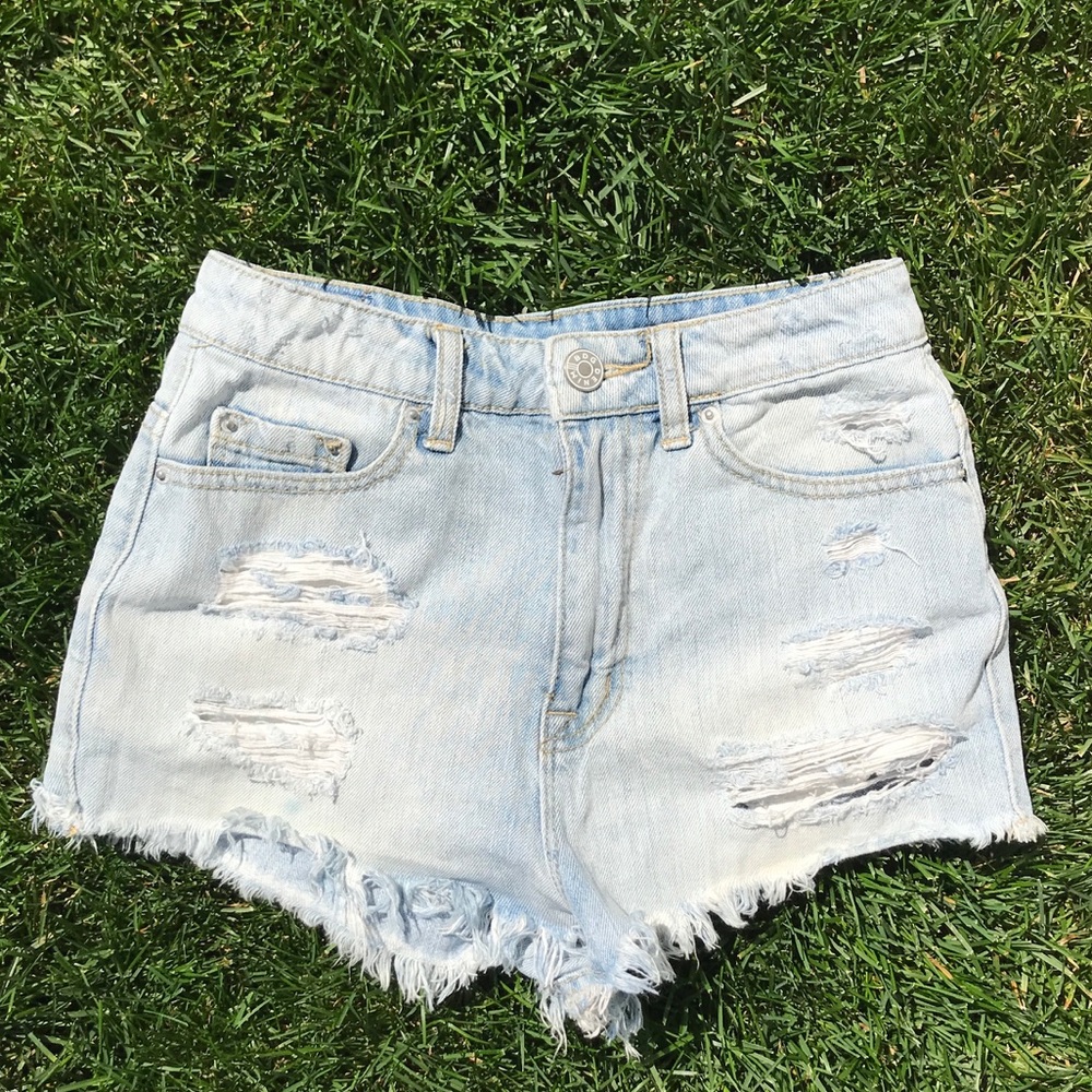 Super high rise cheeky UO jean shorts